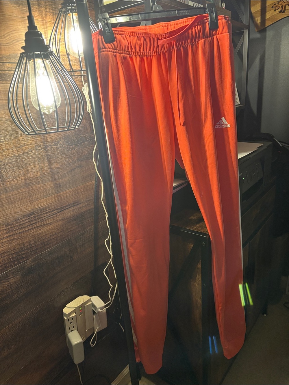 Adidas Peachy/Orange Track Joggers with pockets
